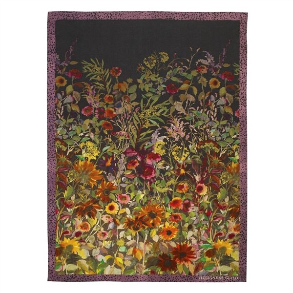 Indian Sunflower graphite Throw, Designers Guild