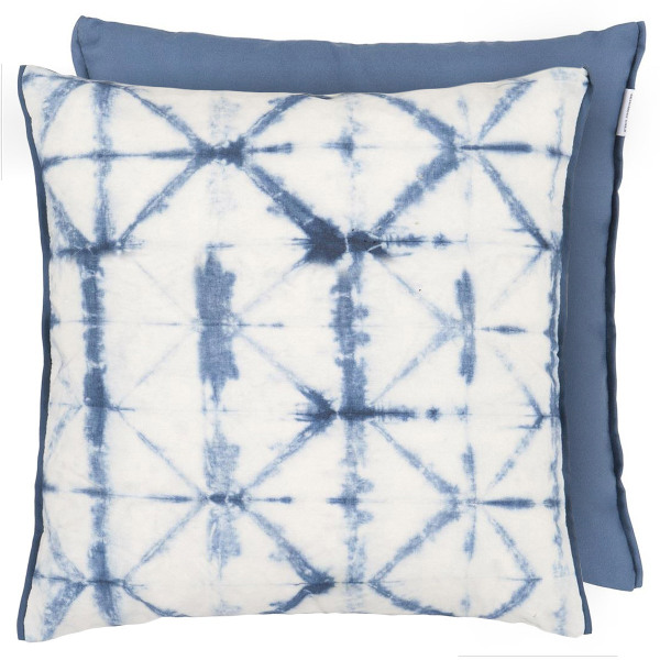 Seraya Outdoor Indigo Cushion, Designers Guild