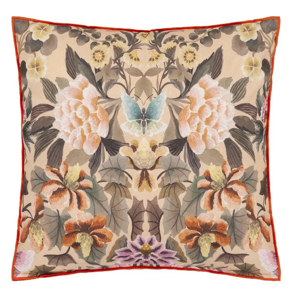 Ikebana Damask Coral Cusion, Designers Guild  1