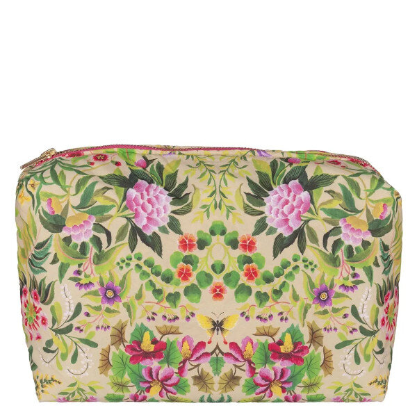 Ikebana Damask Fuchia large  washbag, Designers Guild