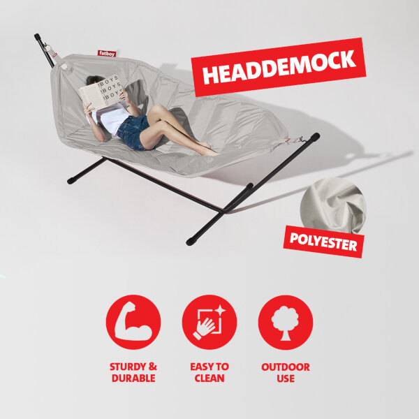 Headdemock hängmatta light grey, Fatboy  4