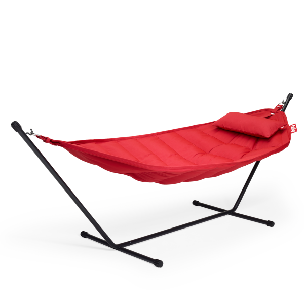 Headdemock hängmatta superb red incl. pillow & rack black, Fatboy  1