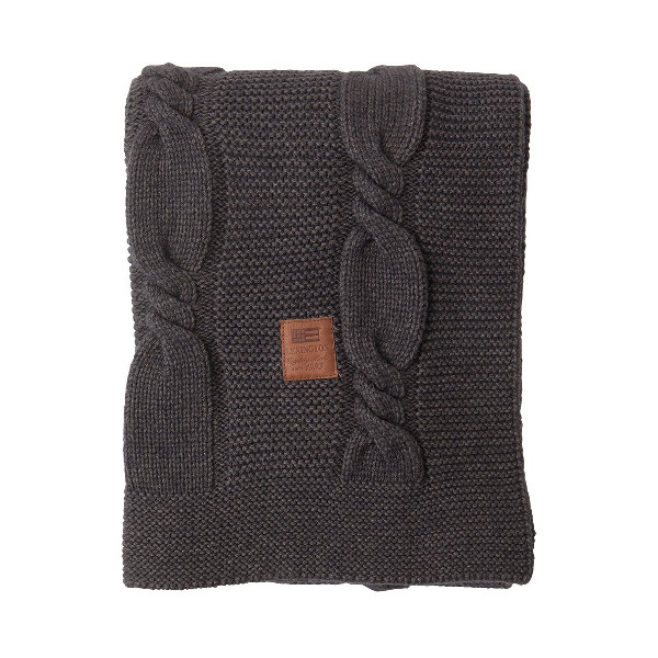 Knitted Throw Gray, 130x170, Lexington