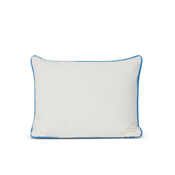 Ride The Wave Small Organic cotton Pillow White/Blue, 30x40, Lexington  1