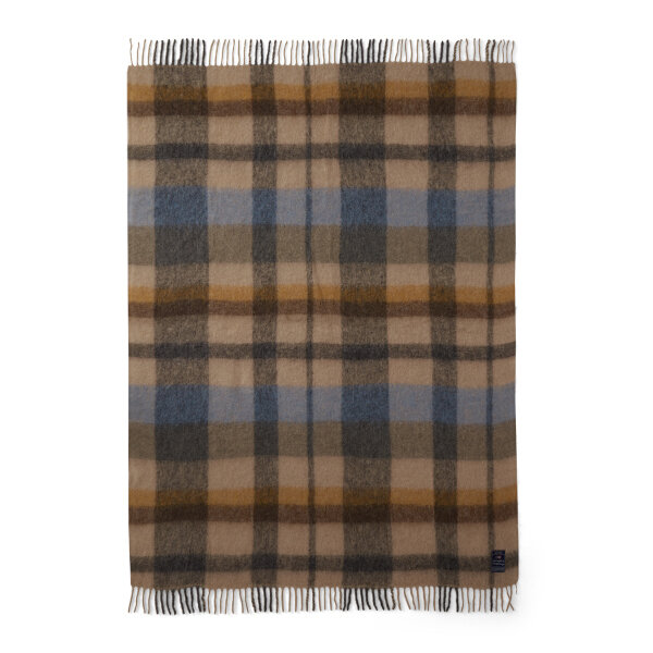 Multi Checked Mohair Mix Throw, 130x170 cm, Lexington