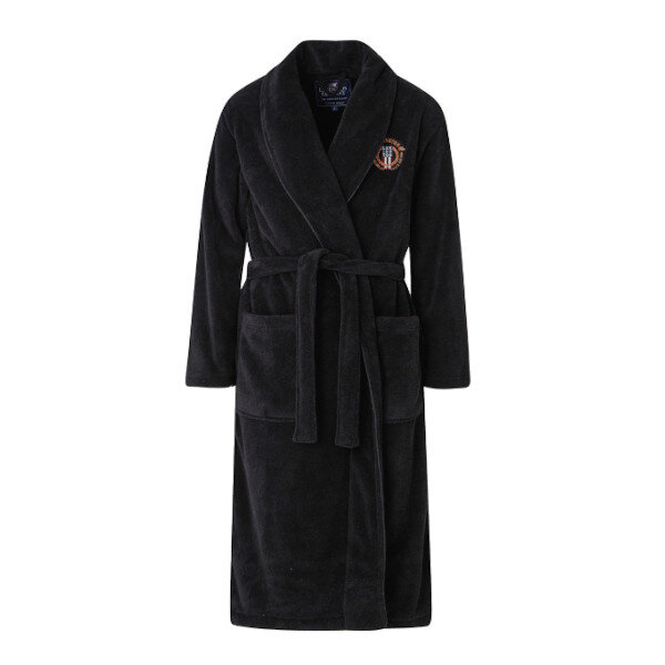 Lesley Fleece Robe Dk. Gray, L, Lexington