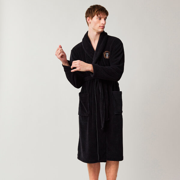 Lesley Fleece Robe Dk. Gray, L, Lexington  2