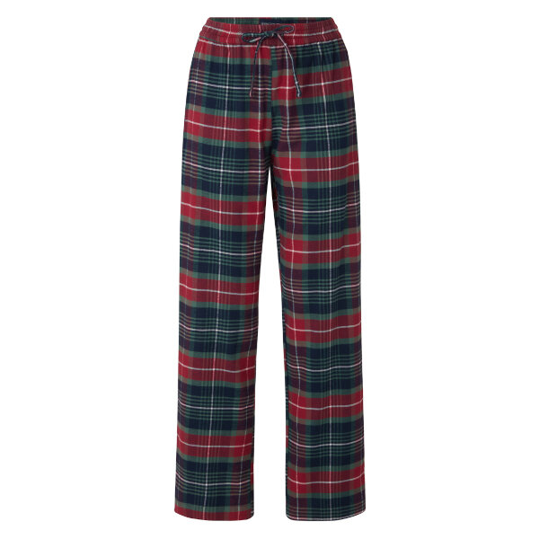 Miranda Organic Cotton Checked Flannel Pajama Set Red/Dk Blue/Green Check, L, Lexington  1