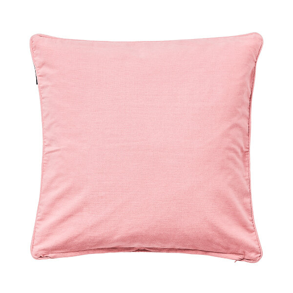 Logo Organic Cotton Canvas Pillow Cover Pink/White, 50x50, Lexington  1