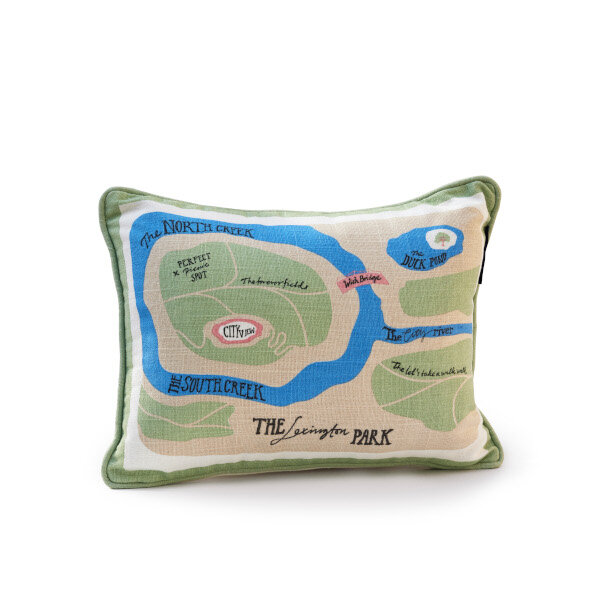 Map Recycled Cotton 40x30 Pillow Multi Colored, 30x40, Lexington  4