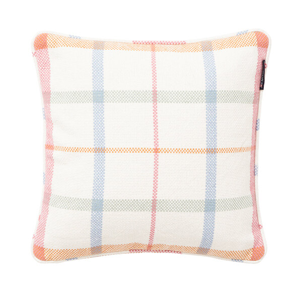 Checked Heavy Organic Cotton Pillow Cover Multi Colored, 50x50, Lexington