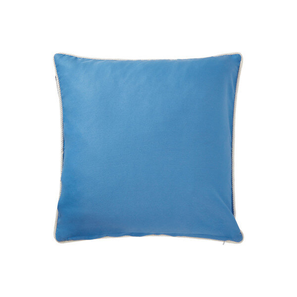 House Organic Cotton Twill Pillow Cover Blue/White, 50x50, Lexington  1