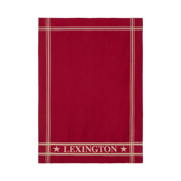 Cotton Jacquard kitchen towel red/beige- set of 2, Lexington  2