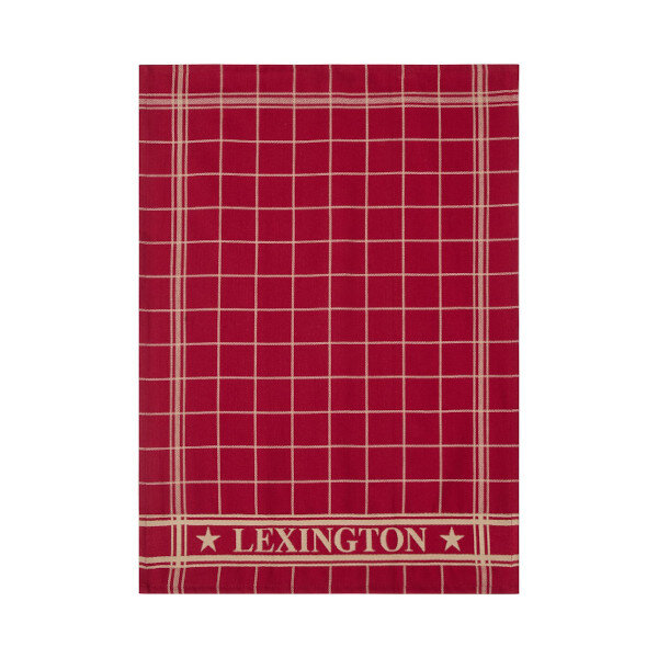 Cotton Jacquard kitchen towel red/beige- set of 2, Lexington  3