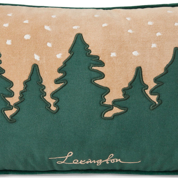 Forest Organic Cotton/Linen 50x30 Pillow Beige/Green/White, 30x50cm, Lexington  3