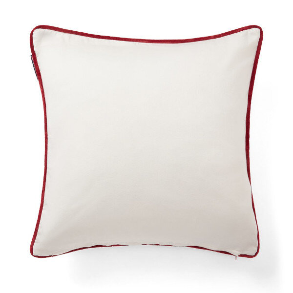 Happy Always Organic Cotton Pillow Cover Snow White/Red, 50x50, Lexington  1