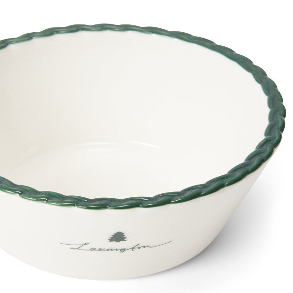 Holidays Stoneware Bowl White/Green, One Size, Lexington  1