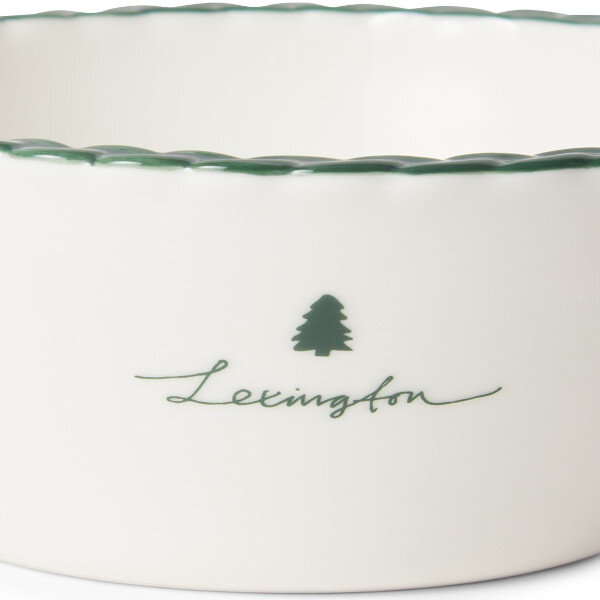 Holidays Stoneware Bowl White/Green, One Size, Lexington  2