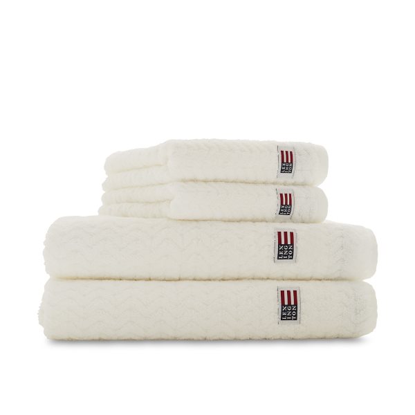 Cotton/Lyocell structured terry towel white, Lexington