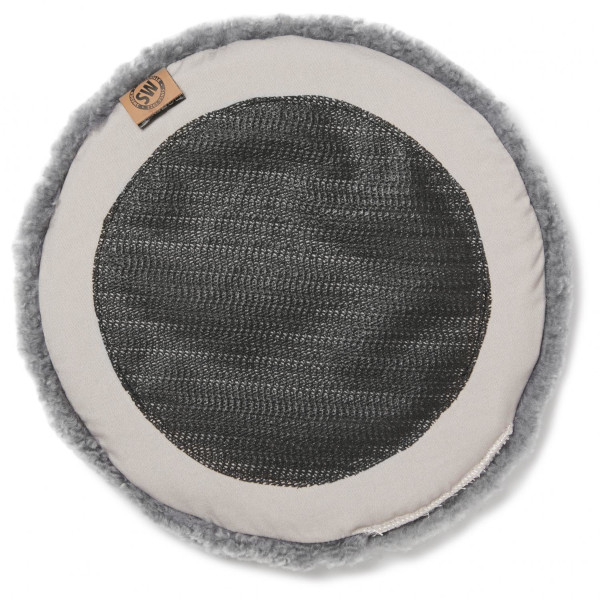 Curly pad rund 34 cm Charcoal silver grey, Skinnwille  1