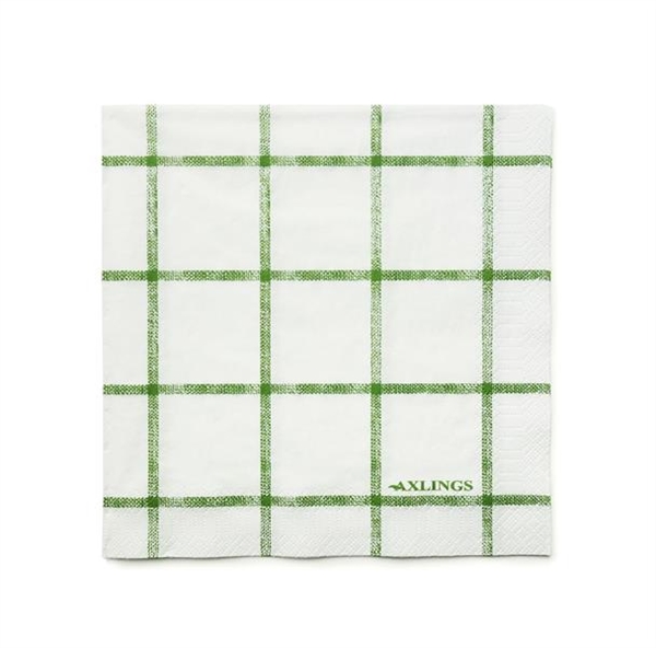 Pappservett 40x40 cm köksruta bladgrön 50-pack, Axlings Linne