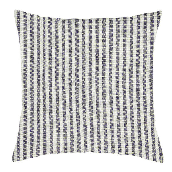 Rough linen stripe  Kuddfodral Blå 45x45 cm, Boel och Jan