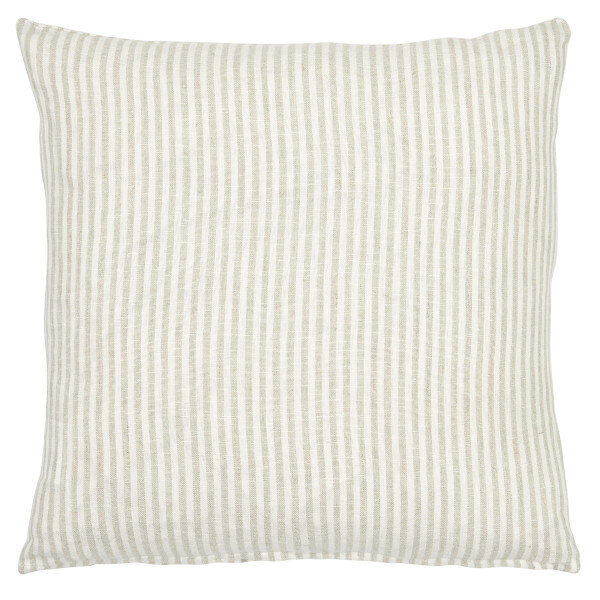 Rough linen stripe Kuddfodral Vit 45x45 cm, Boel och Jan